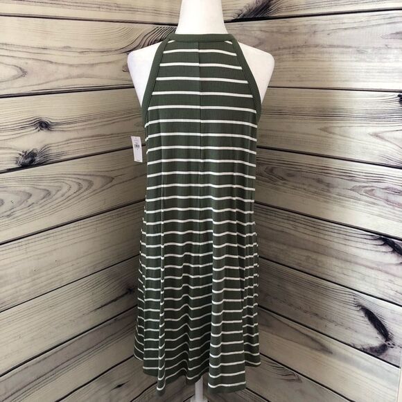 Old Navy Green&White Ribbed Dress Small NWT - Picture 4 of 5
